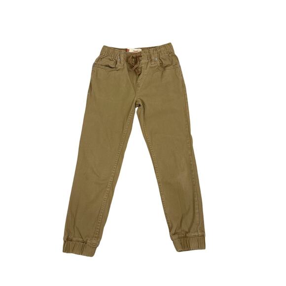 Levi's Jeans Khaki Drawstring Jogger Pants Size Youth 8 - Picture 1 of 3